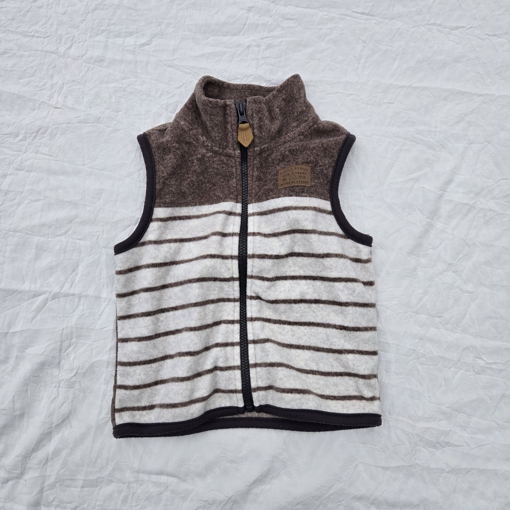 Carter's Brown and White Hoodie Sweatshirt